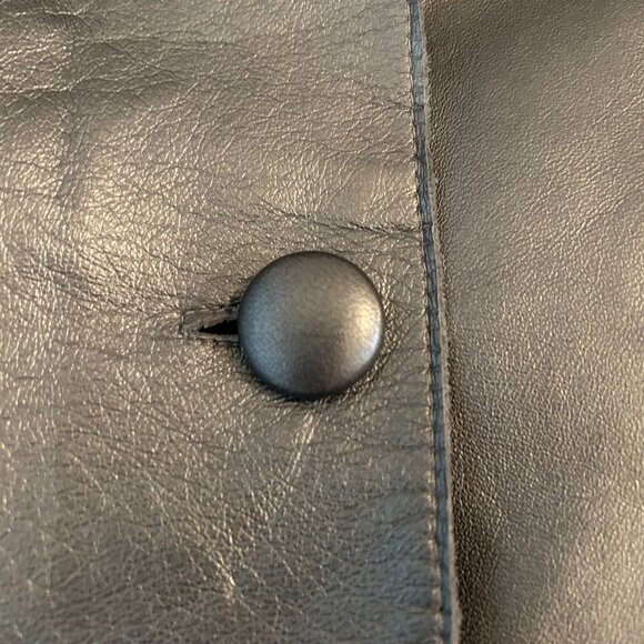 Danier Genuine Leather Blazer – Silver Taupe | Size P (0-2) - Picture 3 of 7